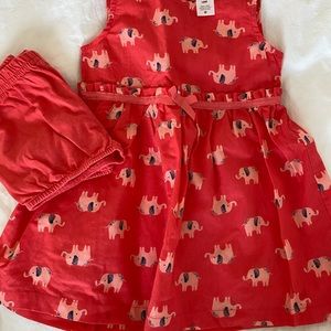 Infant Carters dress with matching bloomers, size 18 month, like new